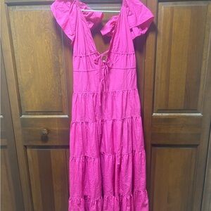Buddy Love Vibrant Pink Backless Dress